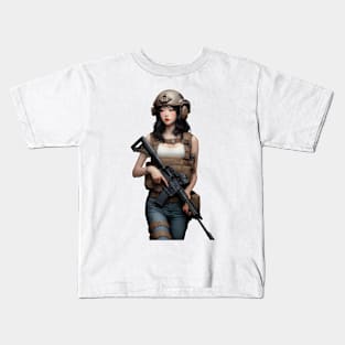 Tactical Girl Kids T-Shirt